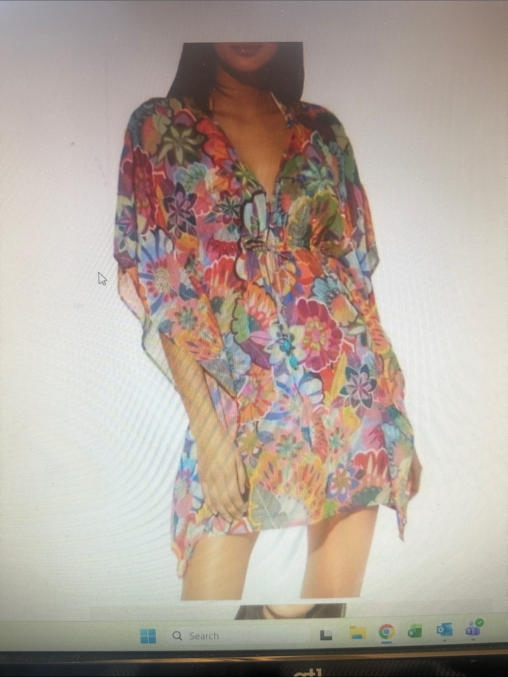 Bleu Rod Beattie Make it Pop Caftan Swim Cover Up medium
